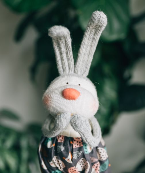 Willa - Original Sculpted Sock Bunny