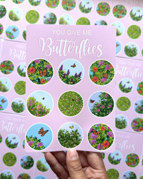 Butterfly Sticker Sheet - You Give Me Butterflies