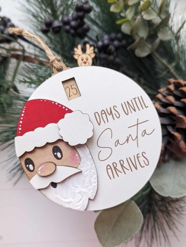 Santa Countdown Ornament