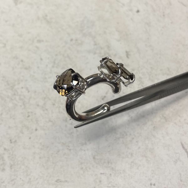 SMOKEY QUARTZ X3 RING