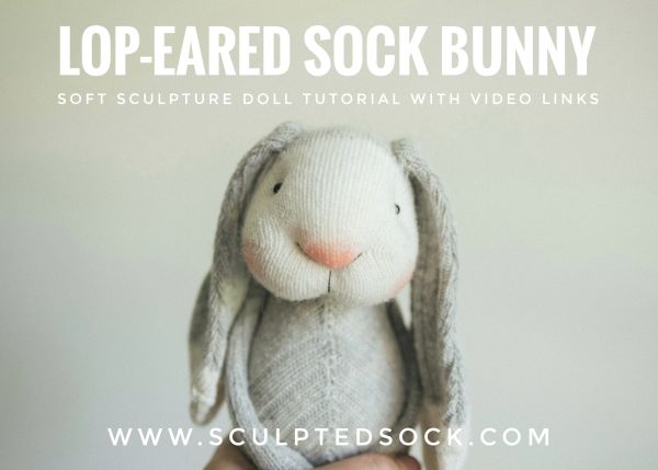 Make your Own Sock Bunny - Pre-sewn Kit with PDF Tutorial