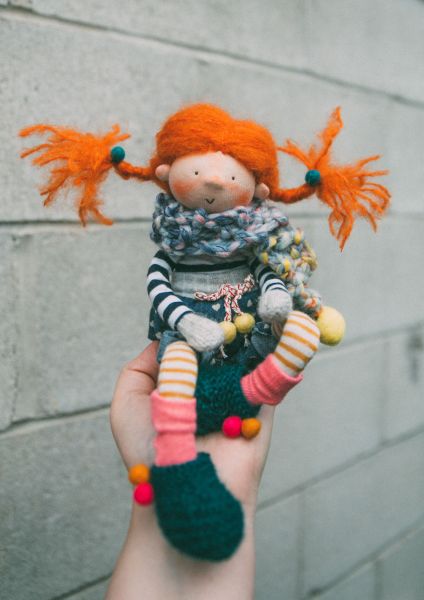 Pippa - Wool filled Waldorf Inspired Natural Fibre Art Doll