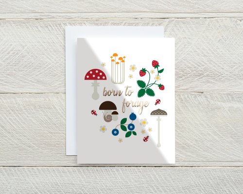 Born to Forage greeting card