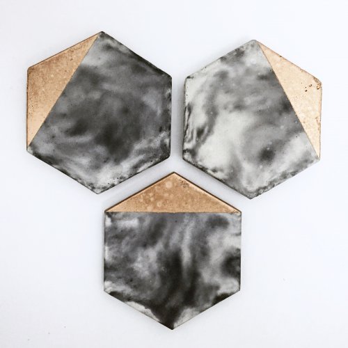 Geometric Concrete Coasters 