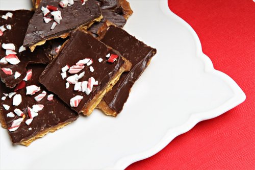 Dark Chocolate Peppermint Toffee Biscuit