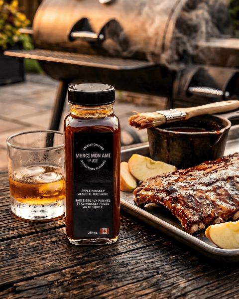 Apple Whiskey BBQ Sauce | Merci Mon Ami Dressing