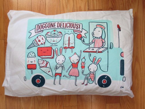 "Doggone Delicious!" 100% cotton standard pillow case