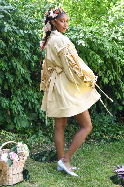 Light Yellow Wrap Dress