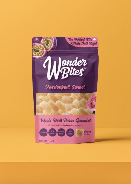 Passionfruit Sorbet - Fruit Puree Gummies (Sweet & Sour)