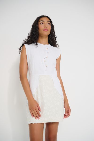 Stellaire Dress - White & Ivory
