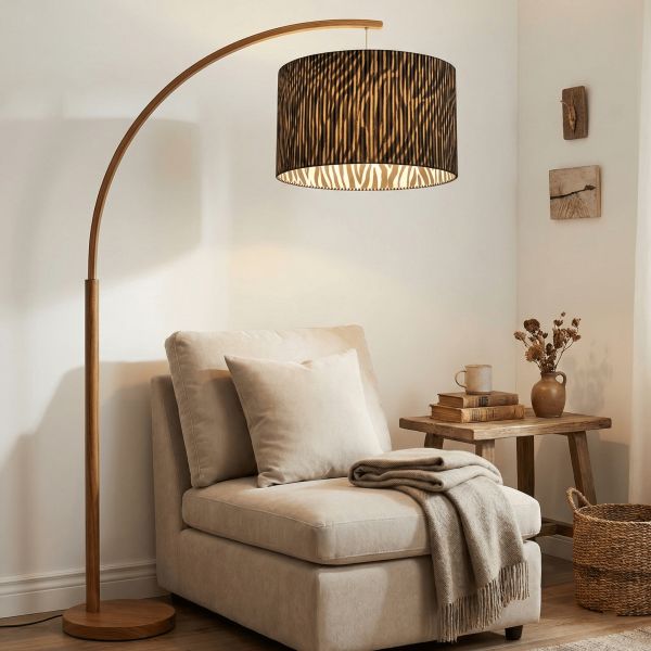 Black Strips and Zebra Print Double Sided Lampshade-homeway living