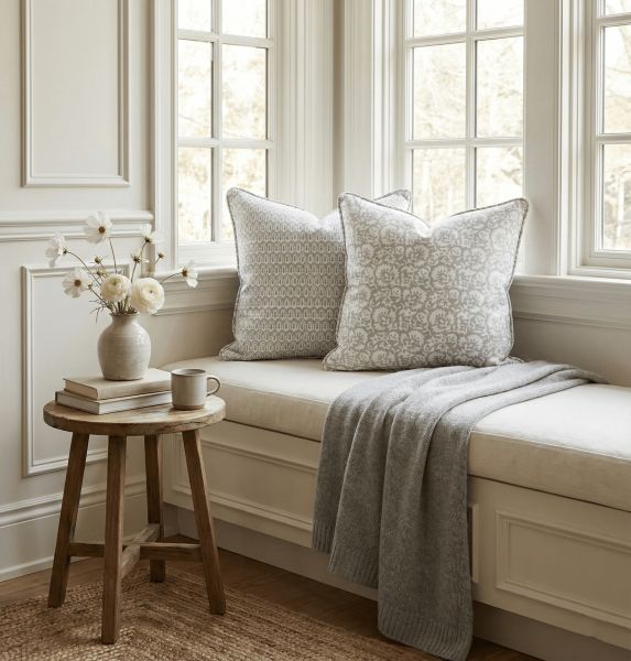 Fiora Muse Cushion Cover and Bikaneri Muse Cushion Cover