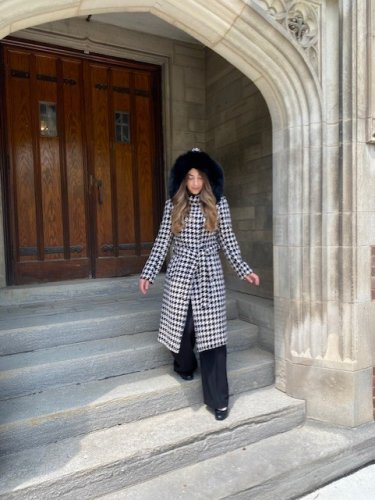 Lexi Coat-100% Pure Merino Wool-Detachable Fox Hood