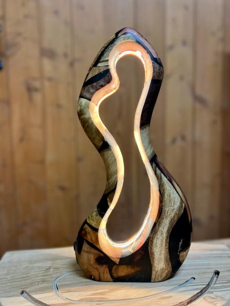 Lady in gold with Resin