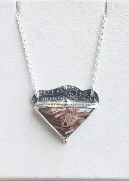 Triangular Agate Mountain Pendant