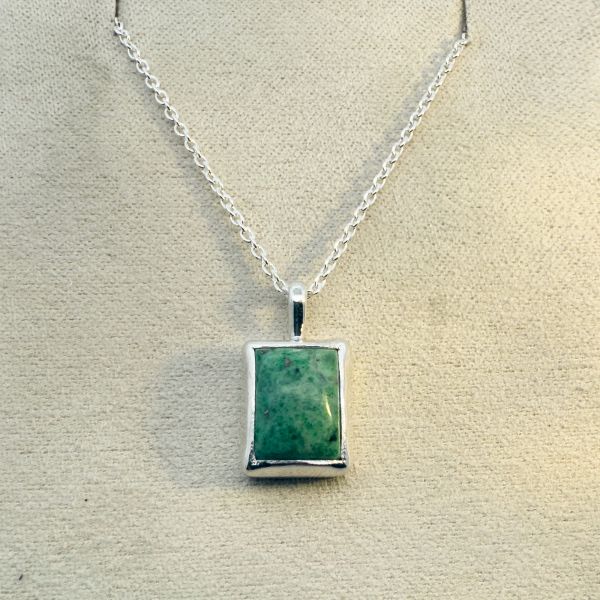 Kazakh Jade Rectangle Pendant