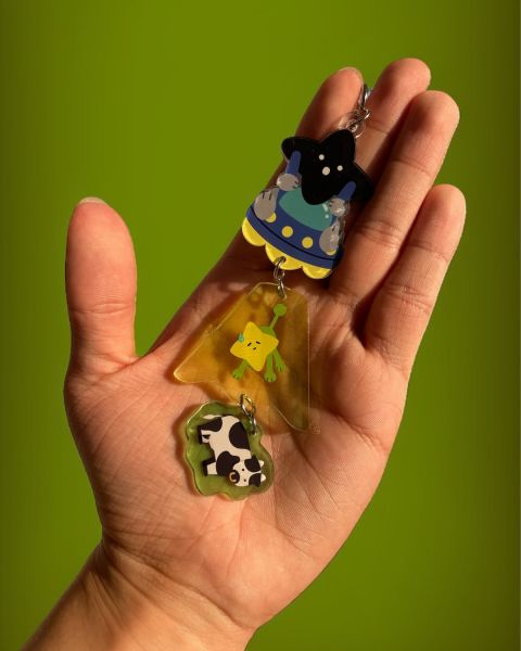 Noova & Beth UFO Acrylic Keychain