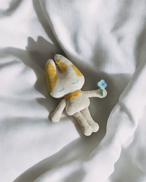 Moss the rabbit charm