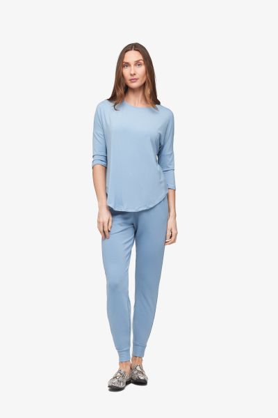 Ainsley Tee + Freedom Jogger in Coastal Blue