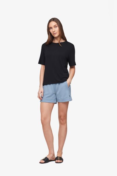Weekend Tee in Black + Starboard Short in Coastal Blue