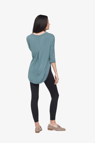 Ainsley Tee in North Atlantic + Riley Legging in Matte Black