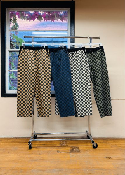 Checkered Denim Lee Workwear Pants