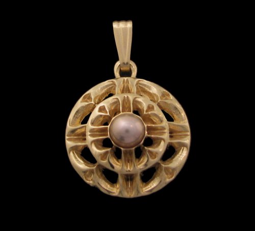 14K gold and pink pearl