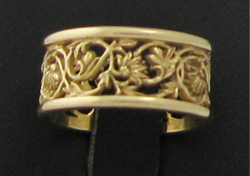 Floral Motif Wedding Band