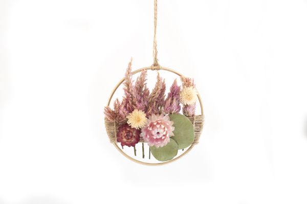 Dried Floral Wall Hanging - ring - 4 inch