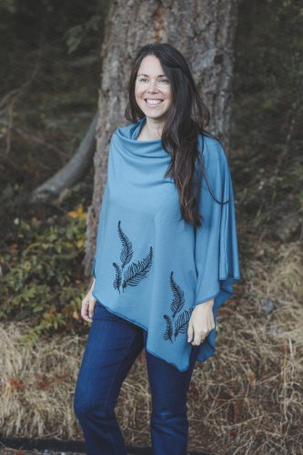 Tencel Poncho - Stellar Blue