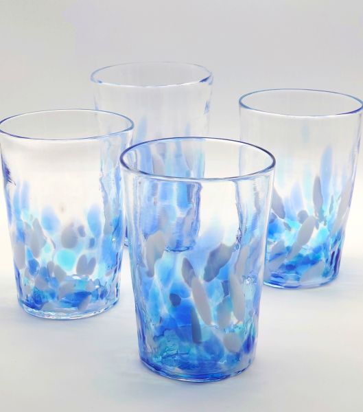 Glass Tumblers - Okinawa Blue