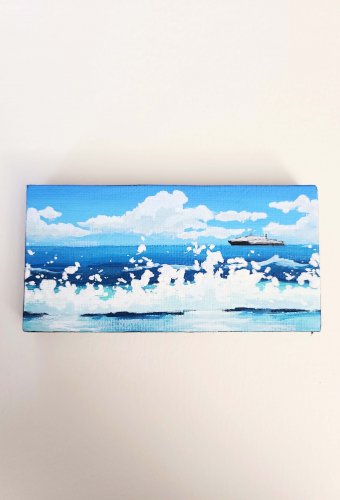 Hand-painted landscape magnets