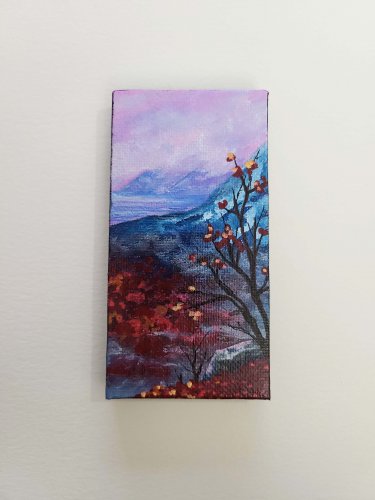 Hand-painted landscape magnets