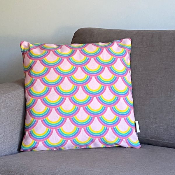 Pink Rainbow Pillow