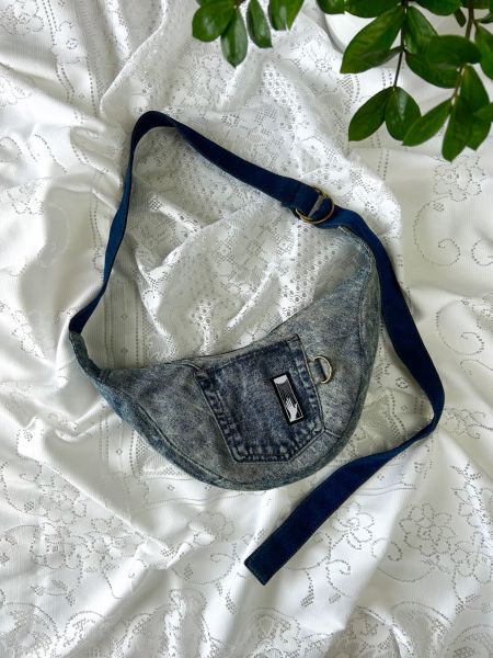 Denim Crescent Everywhere Bag