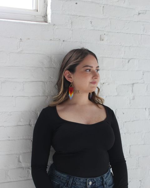 Beaded Fringe Earrings - Carolina