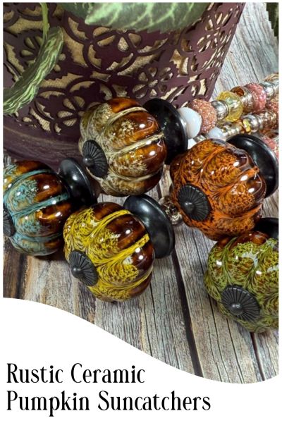 Rustic Ceramic Garden Suncatcher