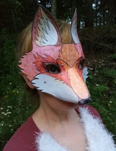 Sold as a colouring kit, make a wearable, wonderful Fox Mask!