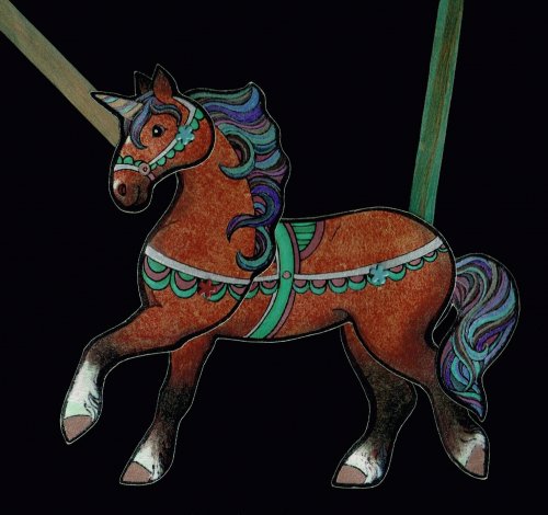 Sold as a colouring kit, make a whimsical Circus Horse!