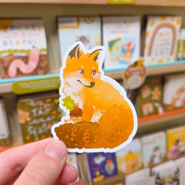 Fox Acorn Sticker