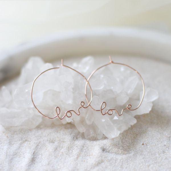 Love Hoop Earrings
