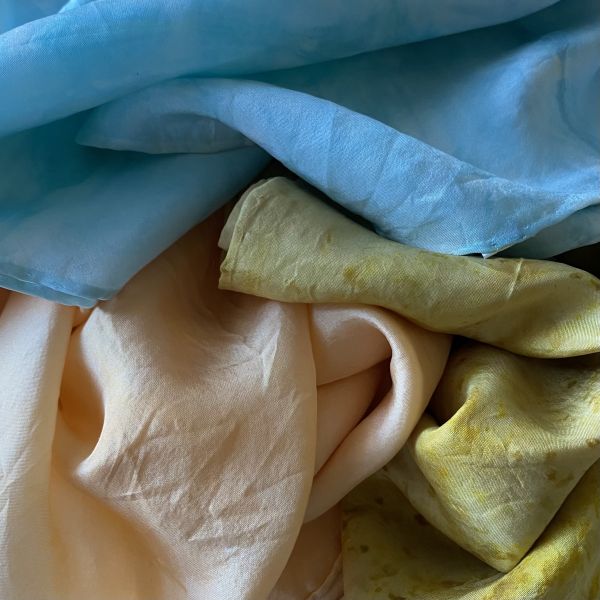 Naturally Dyed Silk Scarves