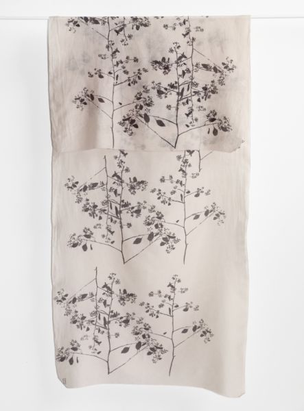hand printed on silk and cotton