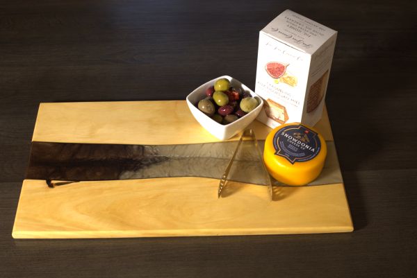 Sangria & Caviar – Maple Resin Board