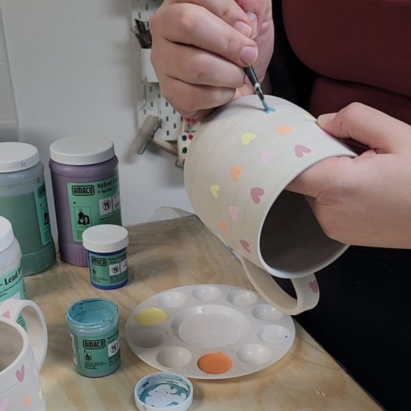 Painted Hearts Mug