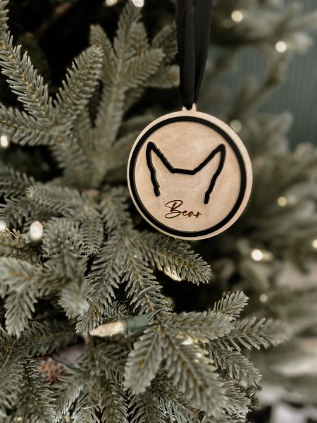Custom Dog Ear Ornament